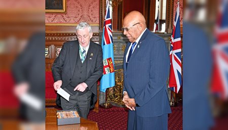 PM RABUKA MEETS WITH THE SPEAKER OF THE HOUSE OF COMMONS – ADVANCES TALKS ON COLLABORATION BETWEEN FIJI AND UK PARLIAMENTS