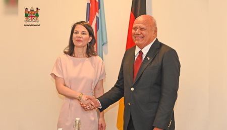 GERMAN FOREIGN MINISTER VISITS FIJI