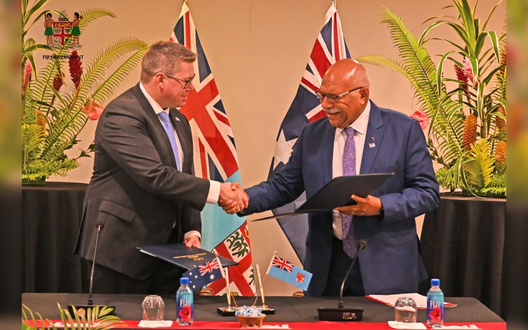 FIJI & AUSTRALIA SIGN MOUs FOR PORTS AND INFRASTRUCTURE SERVICES AND CYBERSECURITY COOPERATION