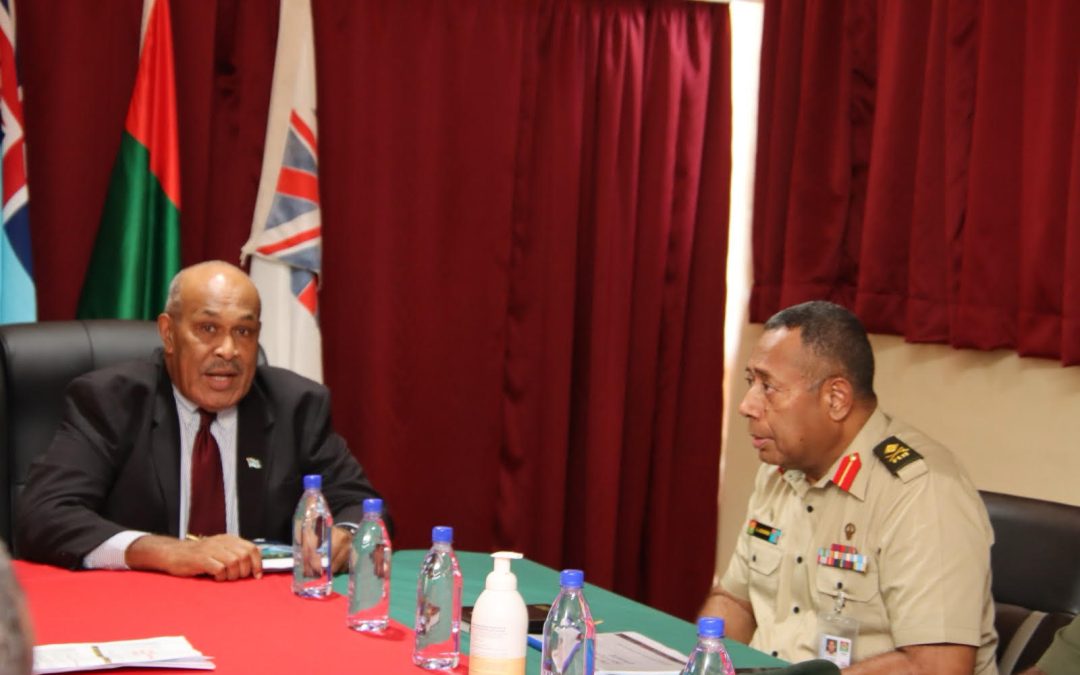MINISTER VASU MEETS WITH COMMANDER OF MILITARY FORCE MAJOR GENERAL JONE KALOUNIWAI