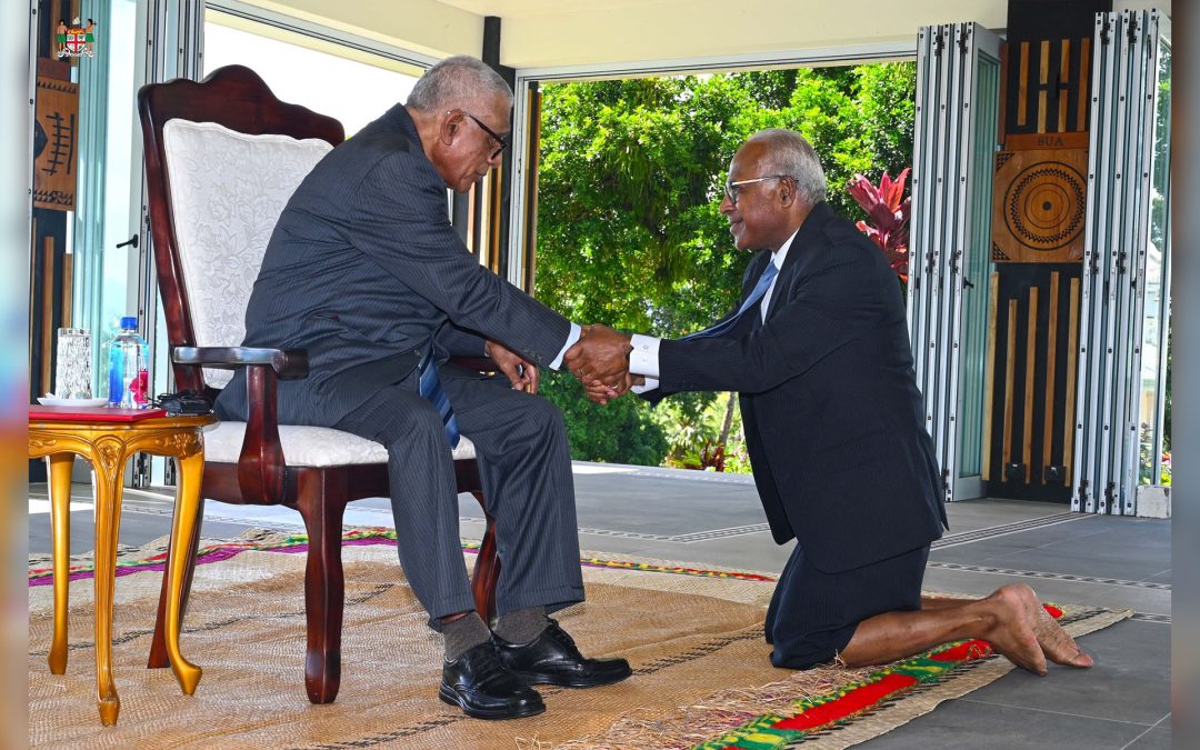 FIJI’S HEADS OF DIPLOMATIC MISSIONS PRESENT TRADITIONAL ISEVUSEVU TO PRESIDENT LALABALAVU