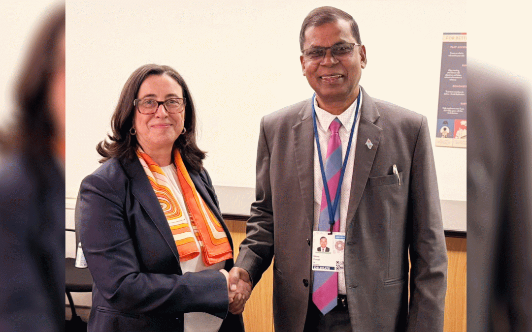 DPM PRASAD MEETS WORLD BANK REGIONAL VICE PRESIDENT MANUELA FERRO