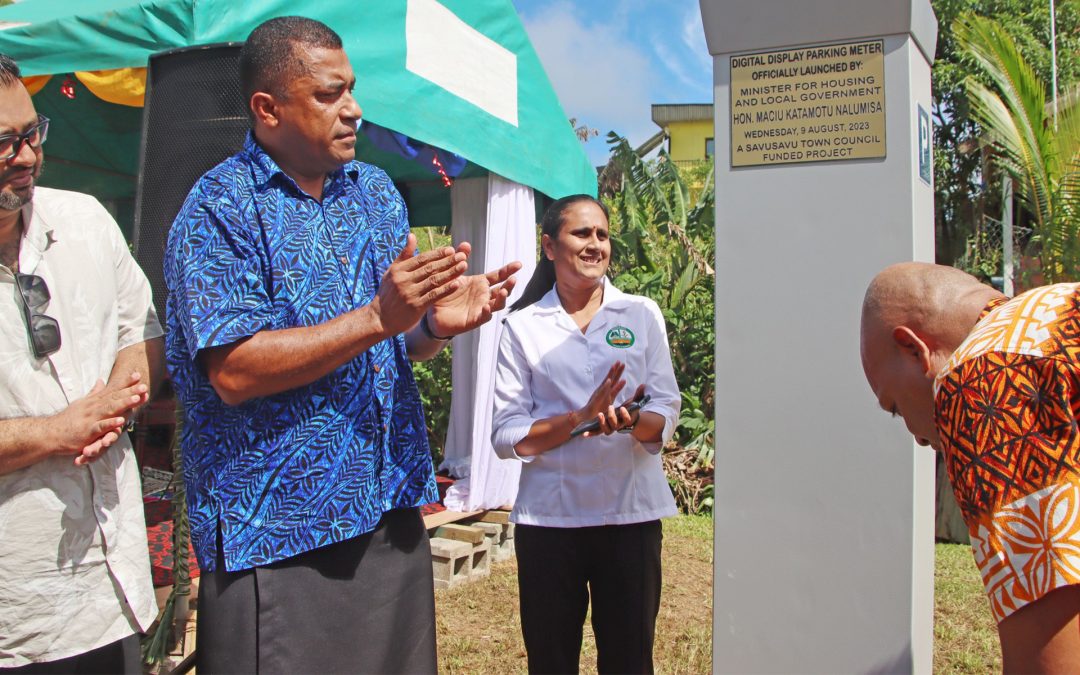 LAUNCHING OF THE DIGITAL DISPLAY PARKING METRES IN SAVUSAVU