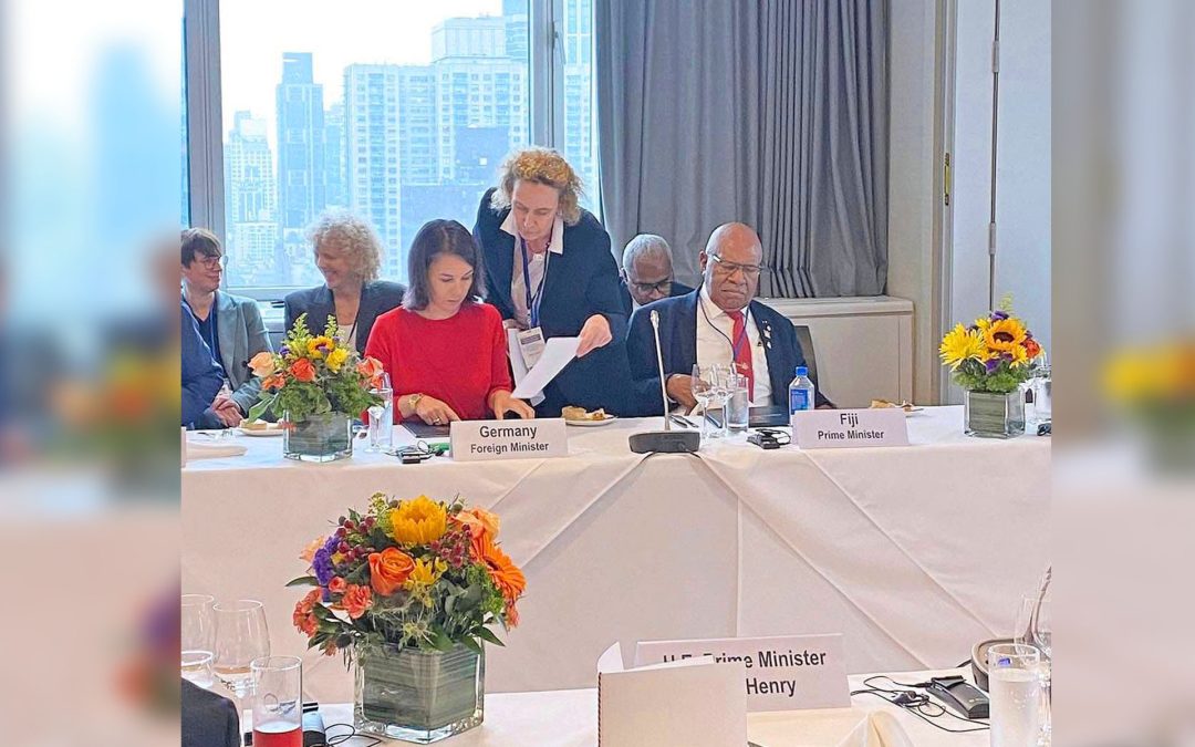 PRIME MINISTER SITIVENI RABUKA ENGAGES IN BILATERAL WORKING LUNCH WITH GERMANY