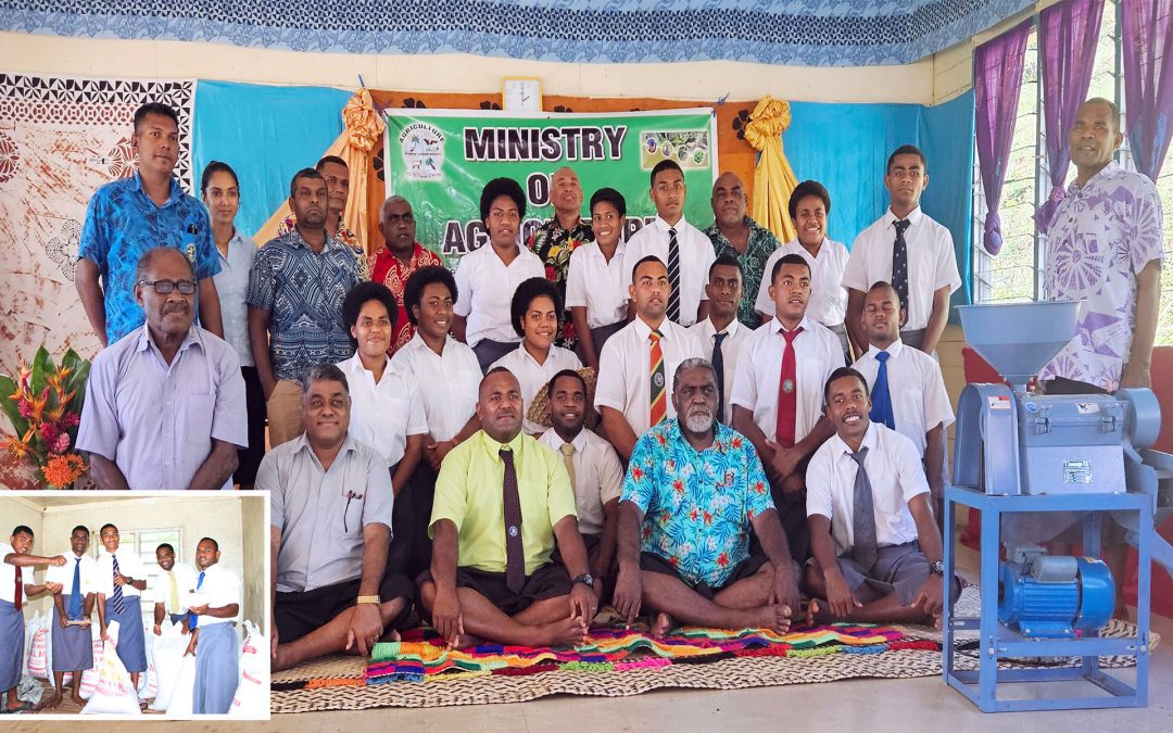 ASSISTANT MINISTER TUNABUNA HANDOVERS PORTABLE RICE MILL TO MACUATA BIBLE SCHOOL